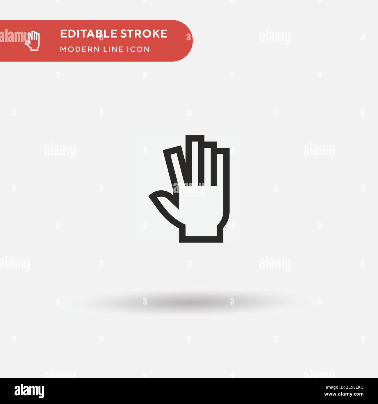 Hand Simple vector icon. Illustration symbol design template for web ...