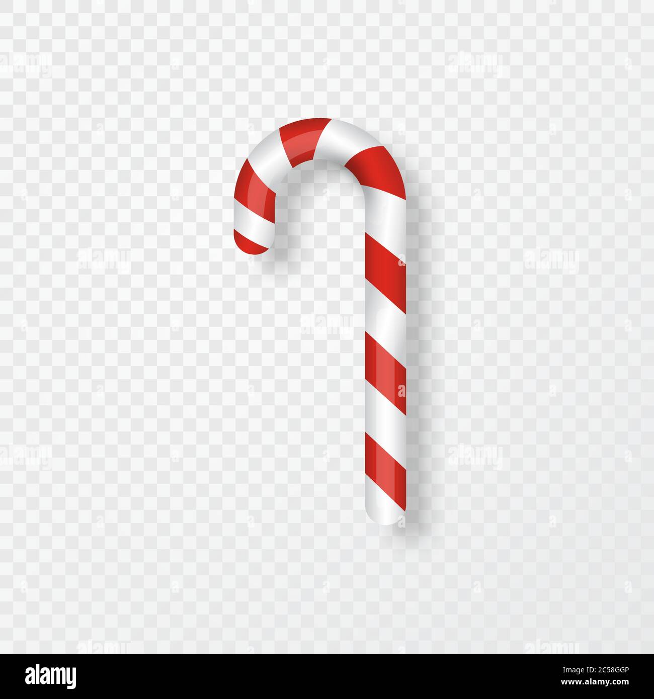 Red and white stick christmas decoration Vector Image