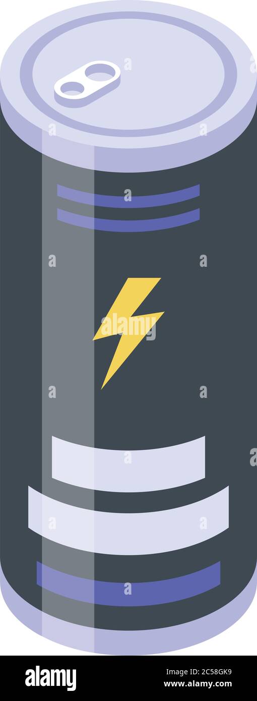 Deadline energy drink icon, isometric style Stock Vector