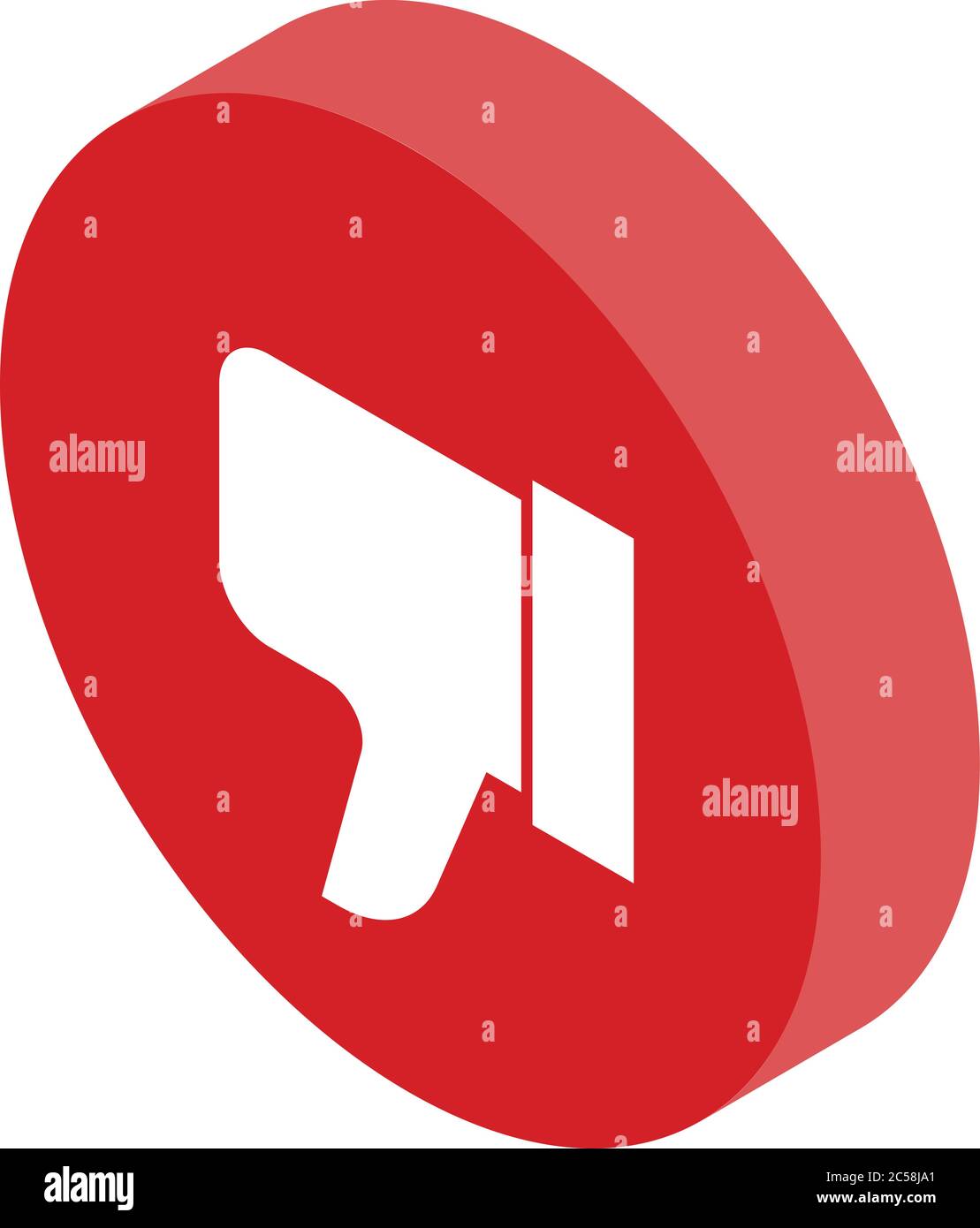 Dislike reputation icon, isometric style Stock Vector