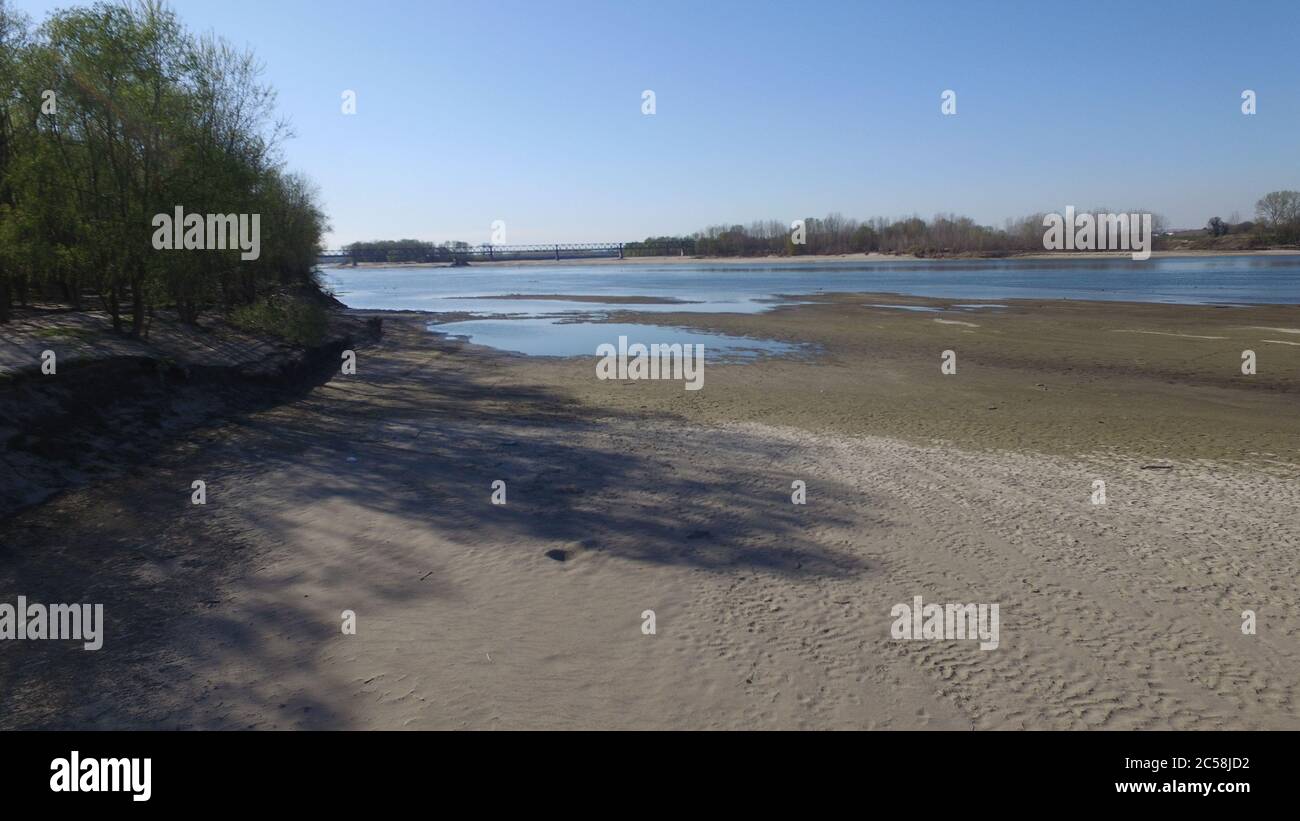 River Po - Pavia - Lombardia - Italy - March 26, 2019.River Po - Italy
