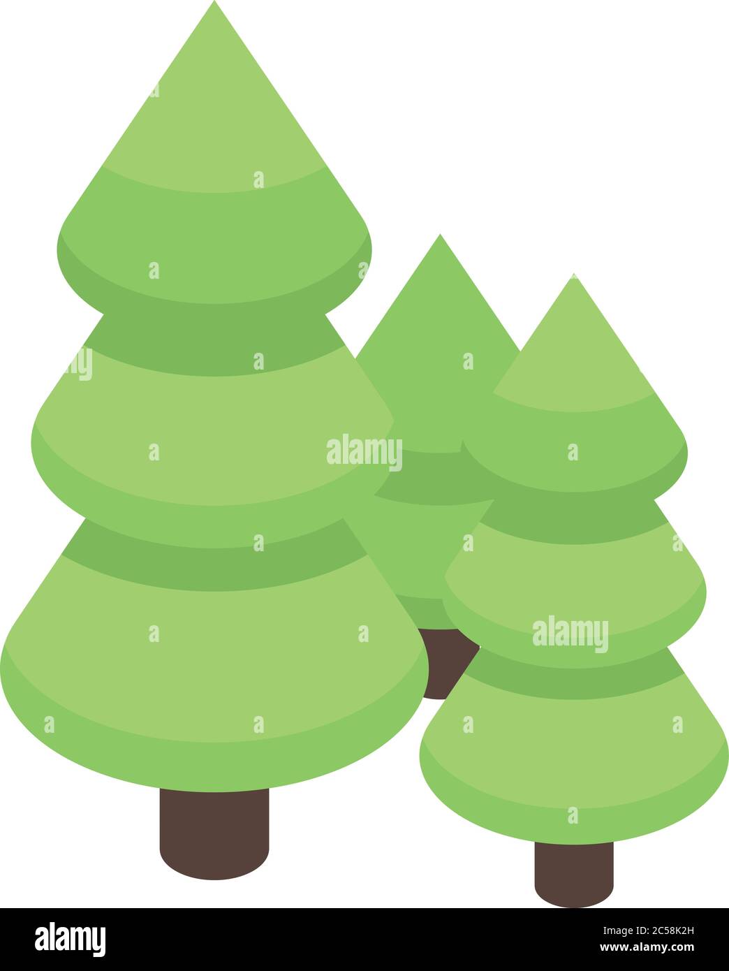 Fir tree forest icon, isometric style Stock Vector