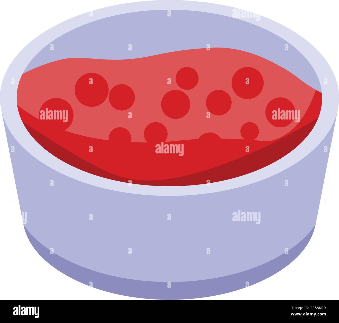 Caviar bowl icon, isometric style Stock Vector