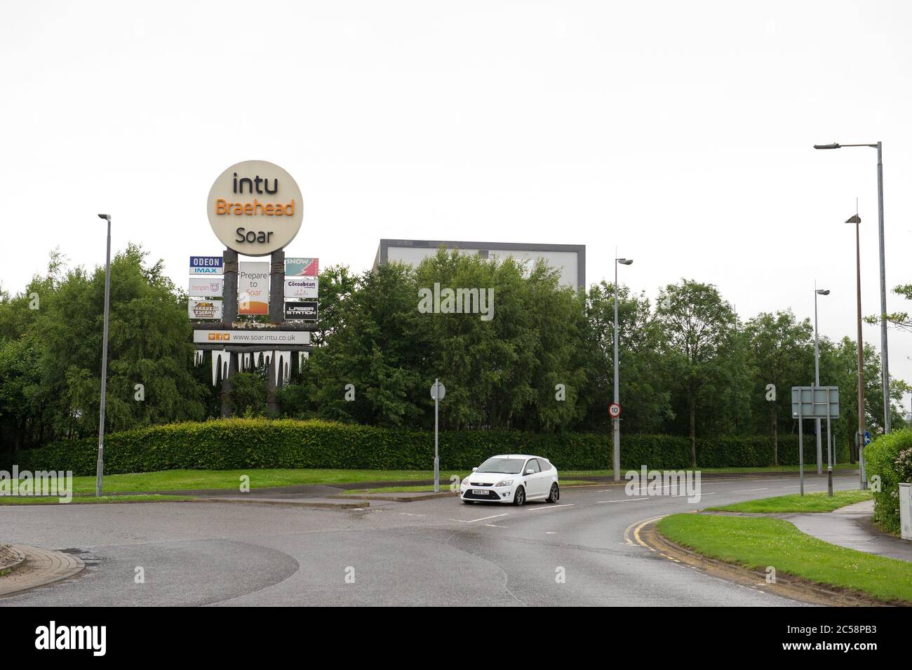 Glasgow, Scotland, UK. 1st July, 2020. Pictured: Intu Braehead Shopping Centre in Glasgow. Shopping centre giant Intu has entered administration, placing thousands of jobs in doubt as it sits in £4.5 billion in debt. Intu were struggling even before the Coronavirus (COVID19) crisis happened, sighting the way customers are shopping differently combined with the declining value of its shopping centres has put the final nail in the coffin. Credit: Colin Fisher/Alamy Live News Stock Photo