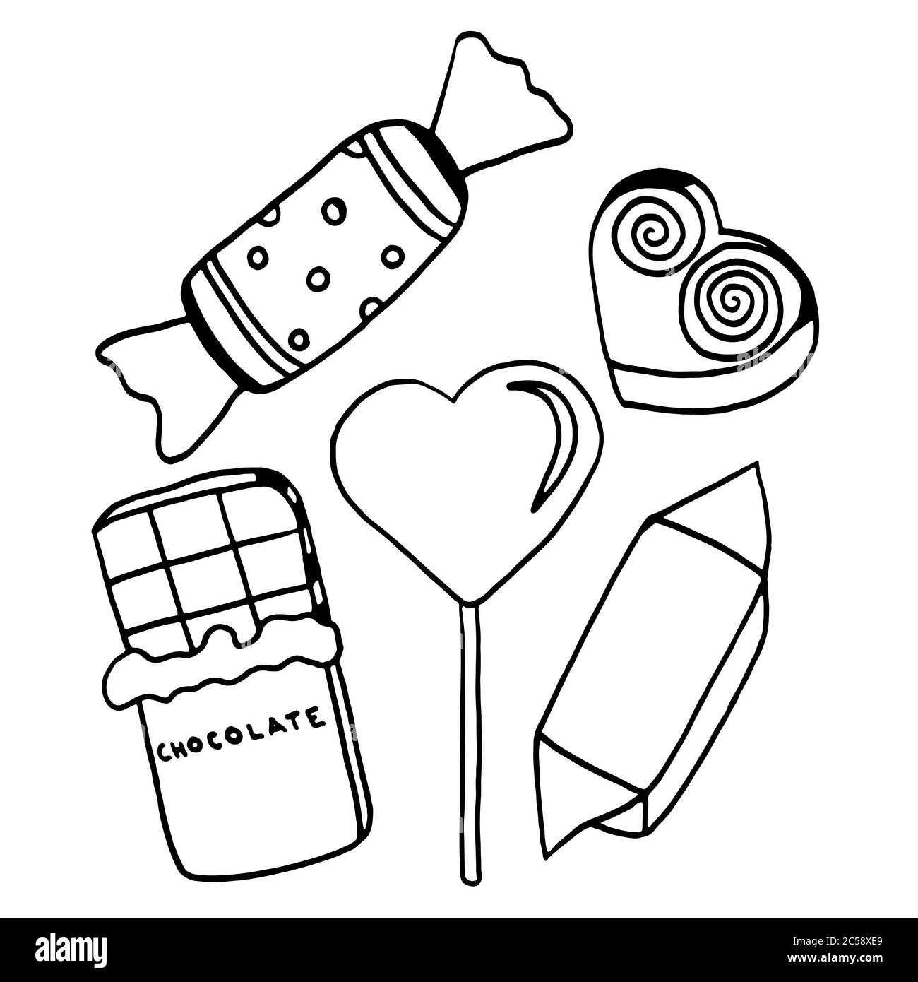 Chocolate Lollipop Black and White Stock Photos & Images - Alamy