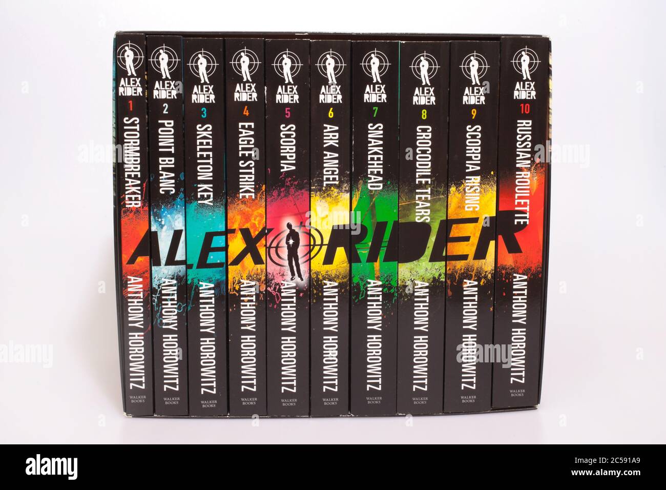 The Alex Rider Book Collection A British Spy Thriller By Anthony Horowitz Stock Photo Alamy