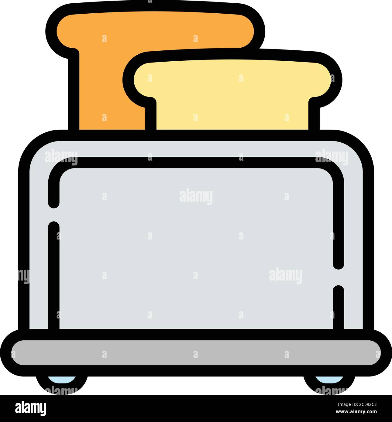 Electronic toaster icon. Outline electronic toaster vector icon for web