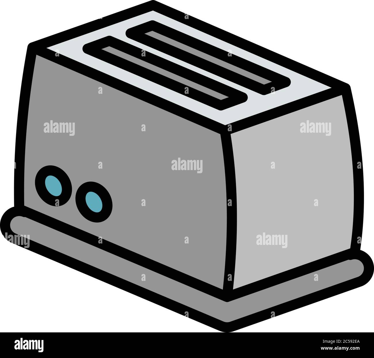 Toaster icon. Outline toaster vector icon for web design isolated on