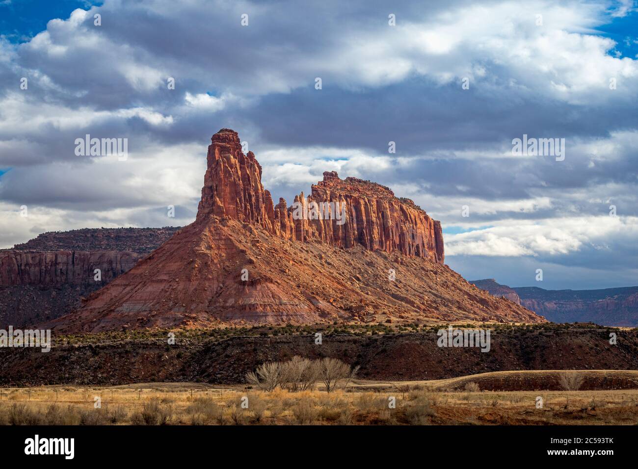 Beautiful sandstone fins seen along the Indian Creek Corridor Scenic