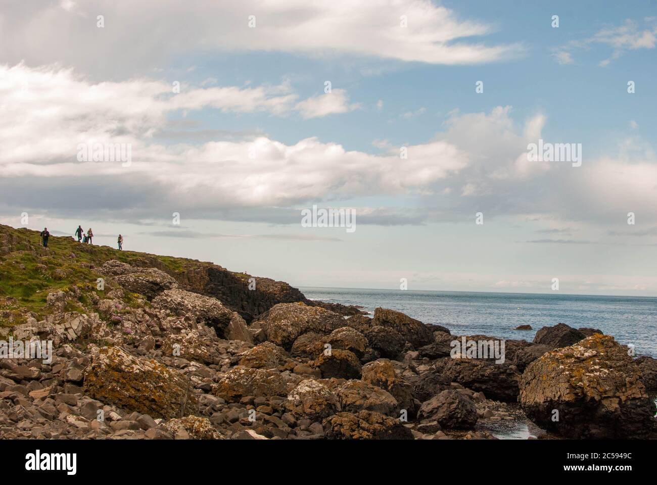 Giant's Causeway land, tourist spot Stock Photo
