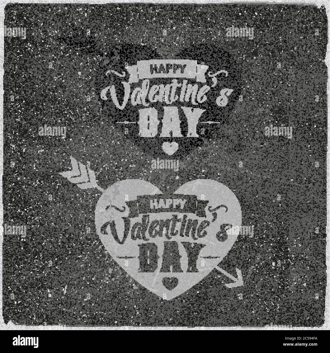 Happy valentines day chalk Stock Vector Images - Alamy