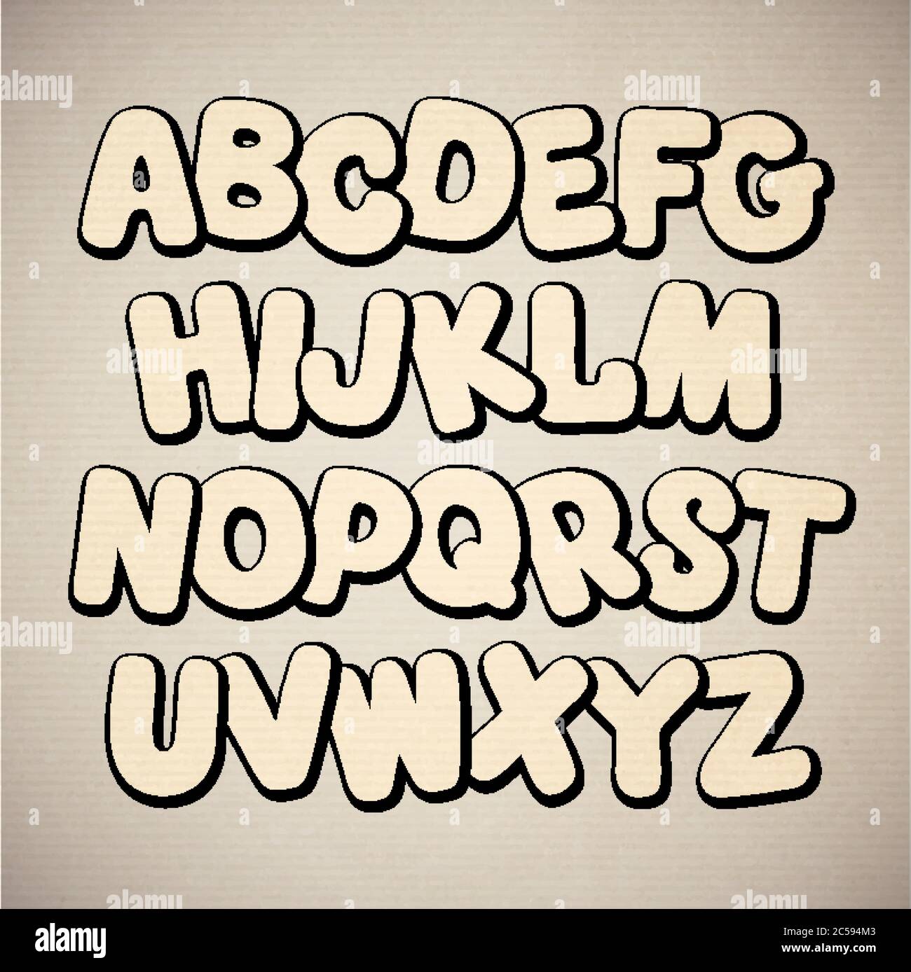 Hand drawn cartoon doodle font Stock Vector Image & Art - Alamy
