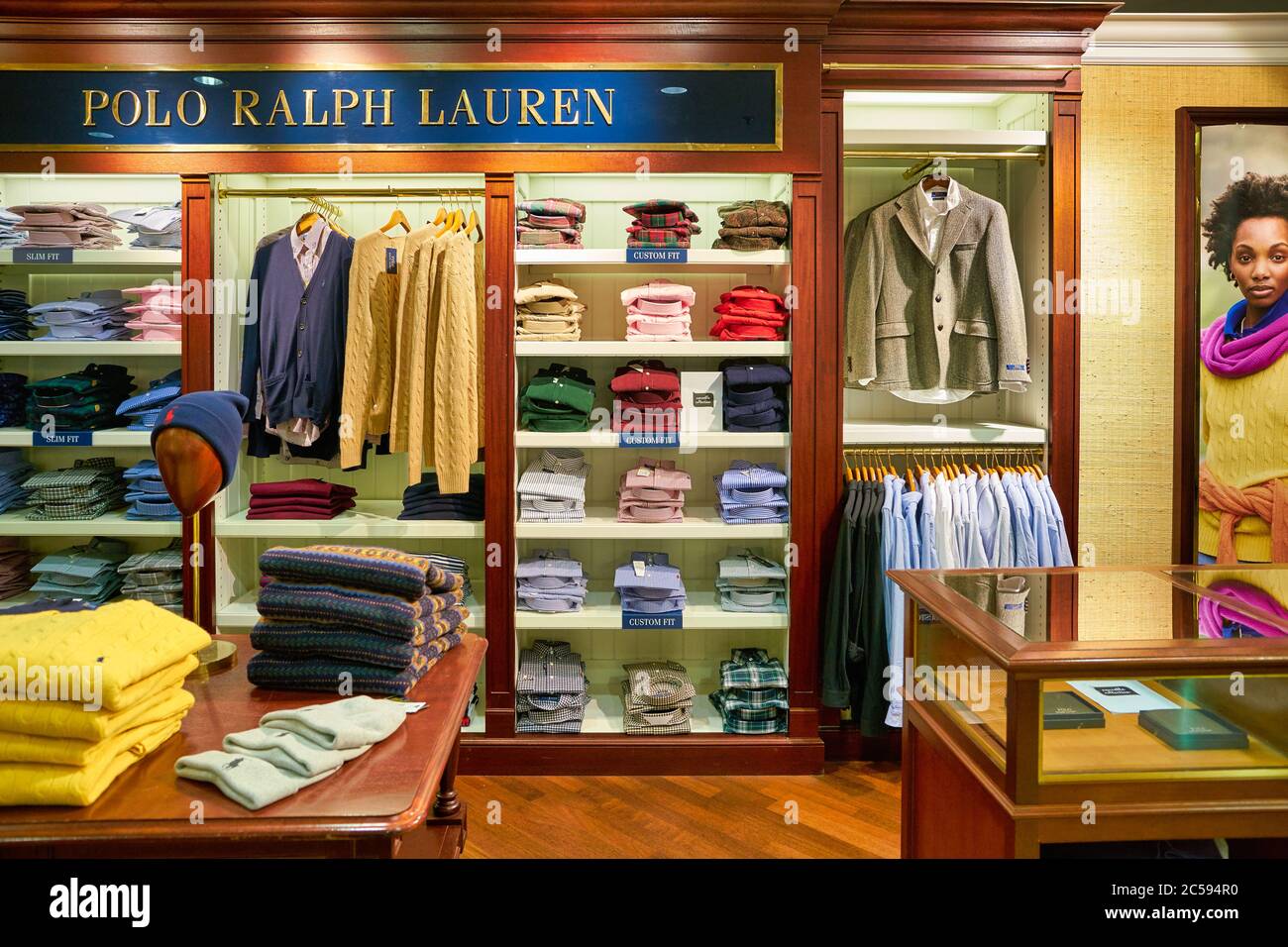 BERLIN, - SEPTEMBER, 2019: Polo Ralph Lauren clothes on display at Galeries Lafayette in Berlin Stock Photo Alamy