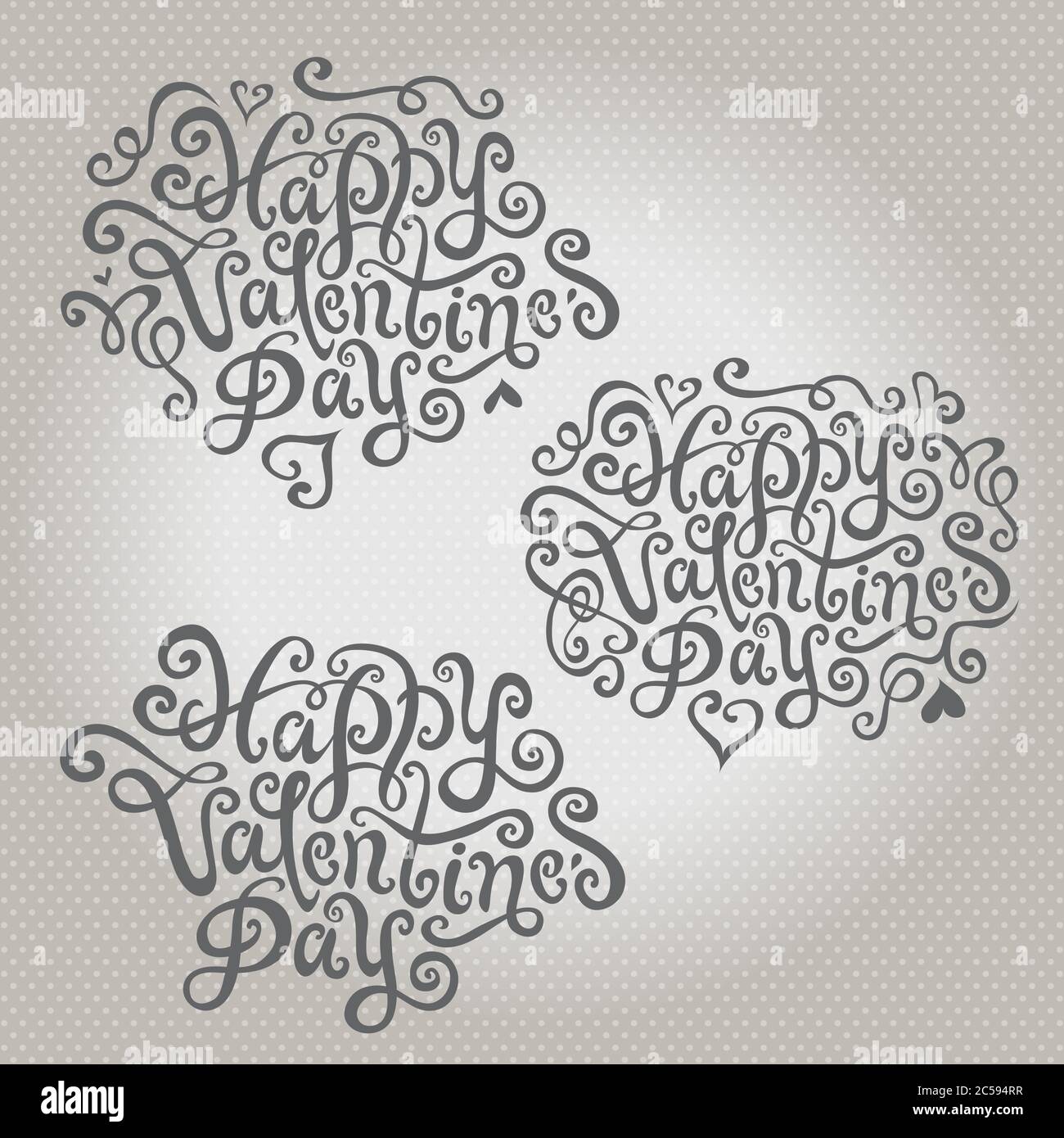 Happy valentines day handmade calligraphy Vector Image