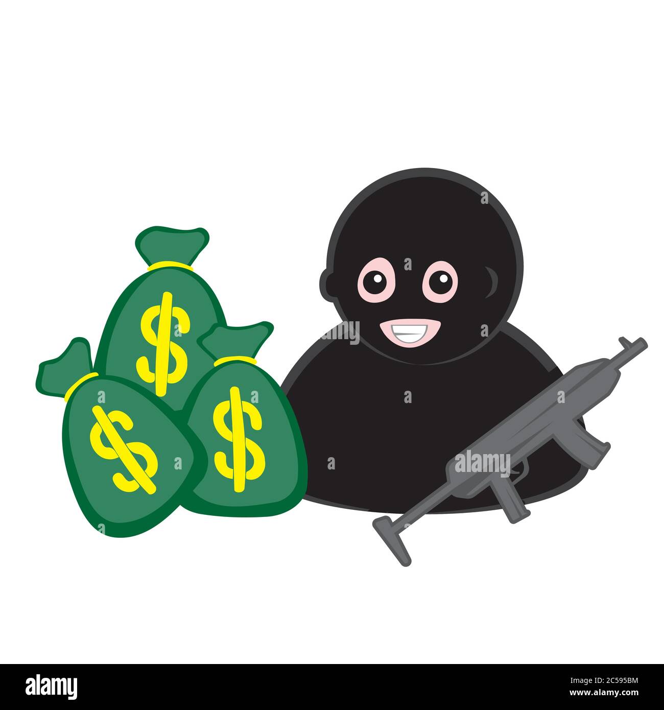 Bank robber cartoon Cut Out Stock Images & Pictures - Alamy