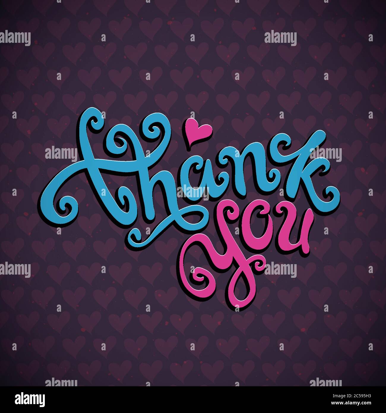 Thank you card and writing Stock Vector Images - Alamy