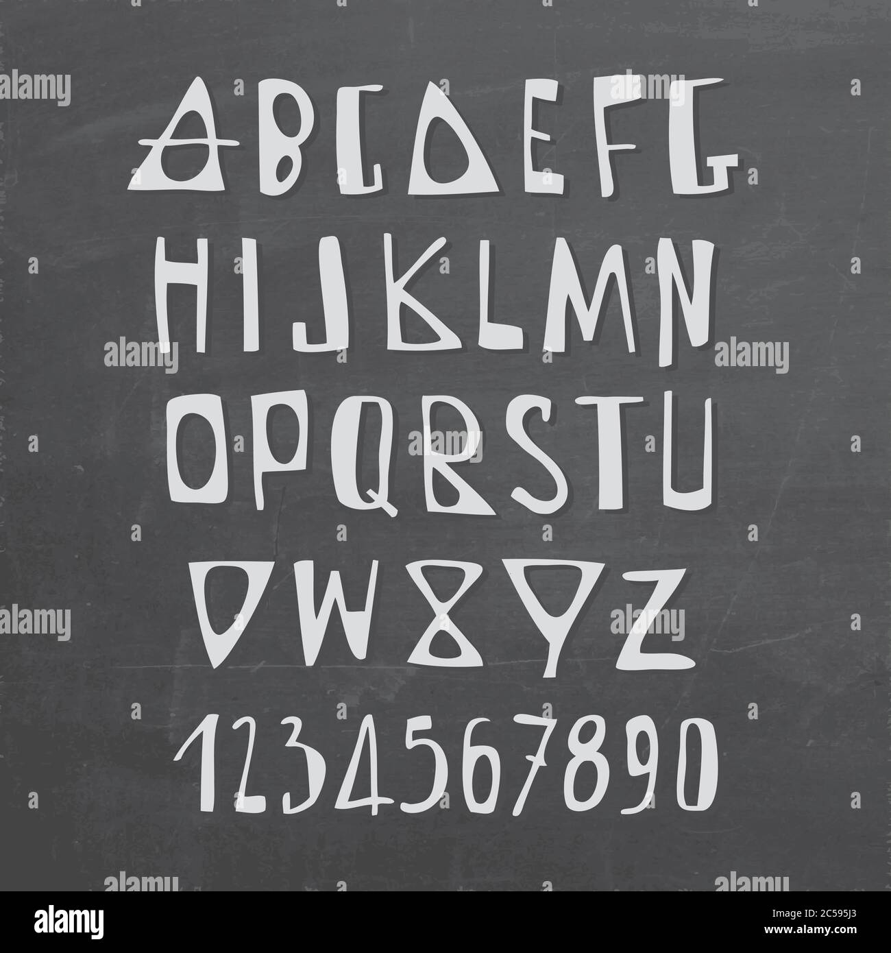 Hand Drawn Vector English Alphabet Letters Stock Vector Image & Art - Alamy