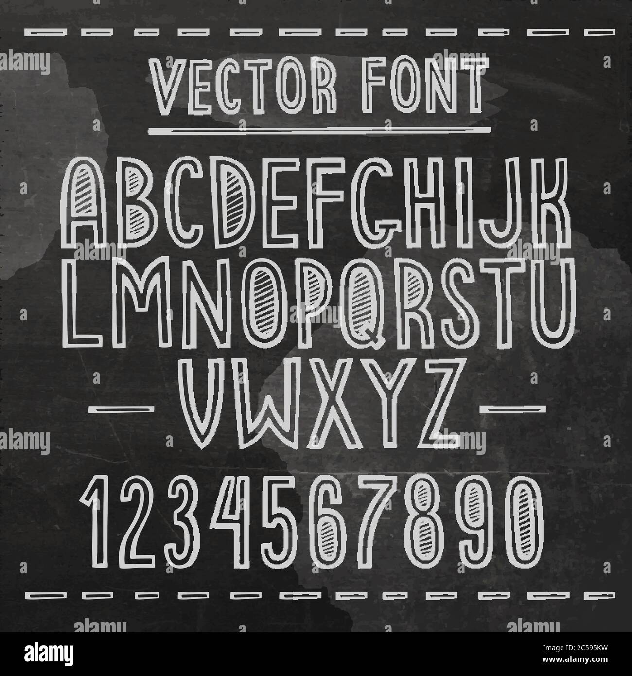 Hand drawn font. Vector chalkboard alphabet Stock Vector Image & Art - Alamy