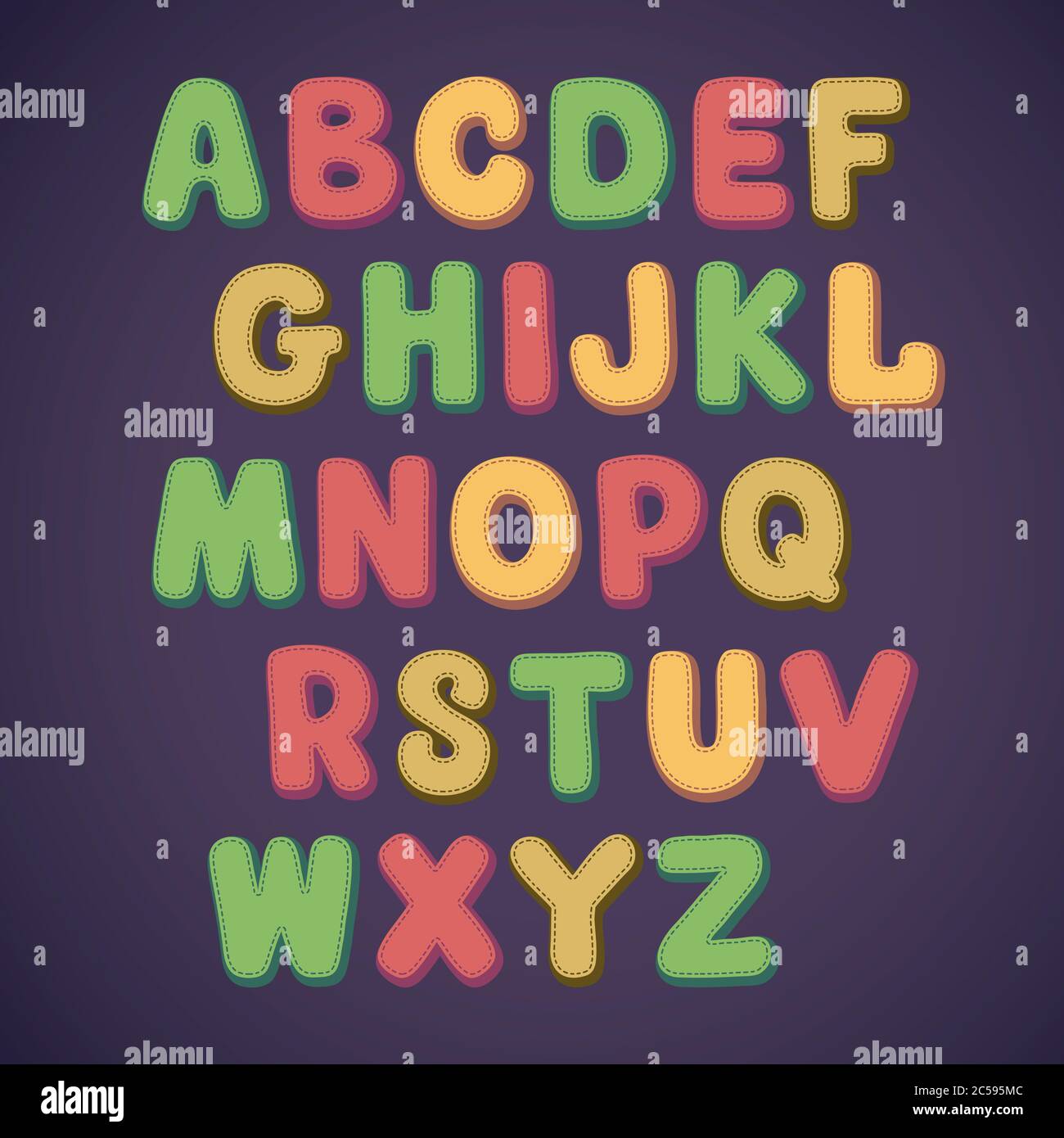 Hand drawn cartoon doodle font Stock Vector Image & Art - Alamy