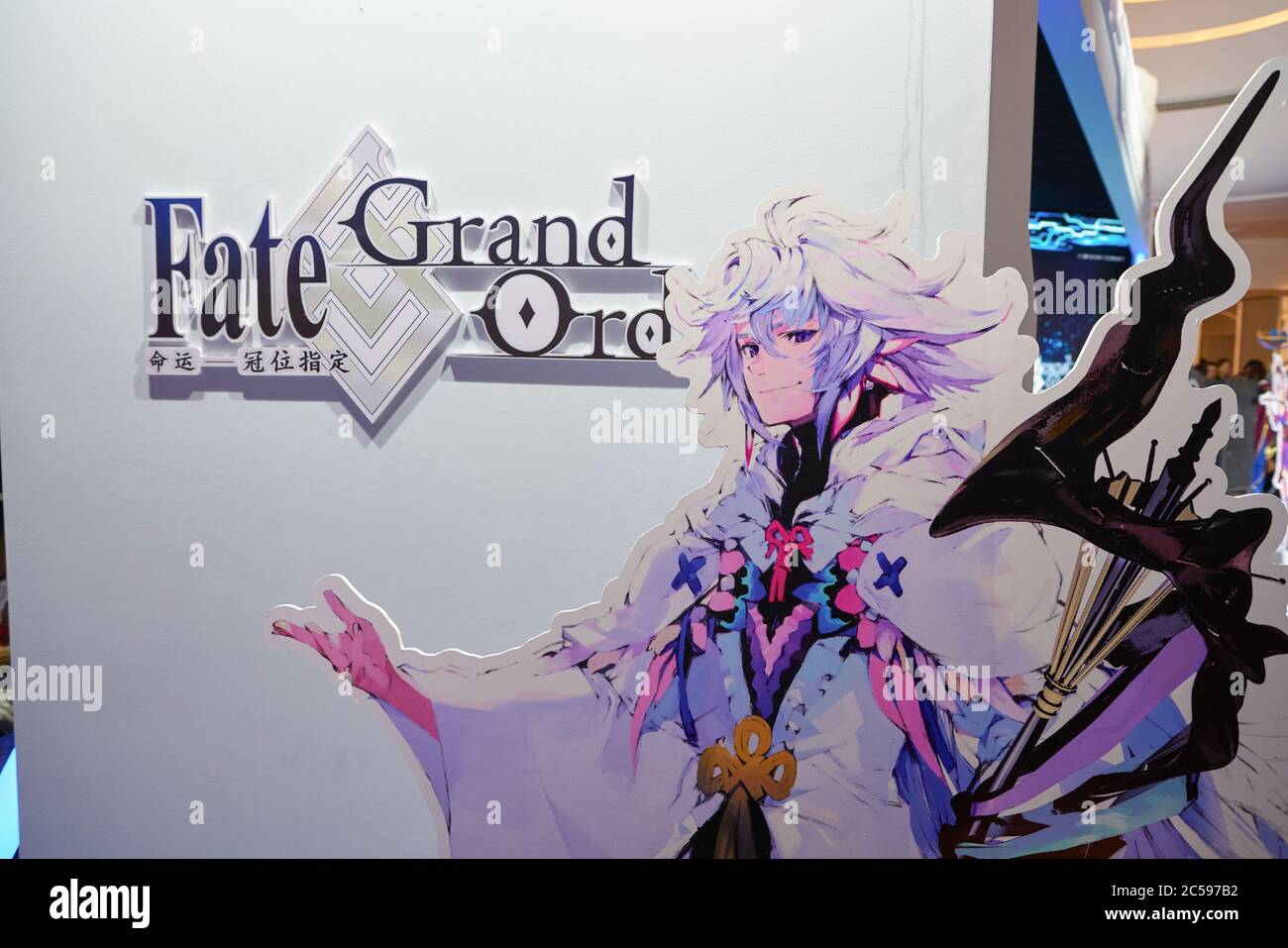 Shenzhen, China, April, 2019. Merlin cosplayer at Sony Expo 2019