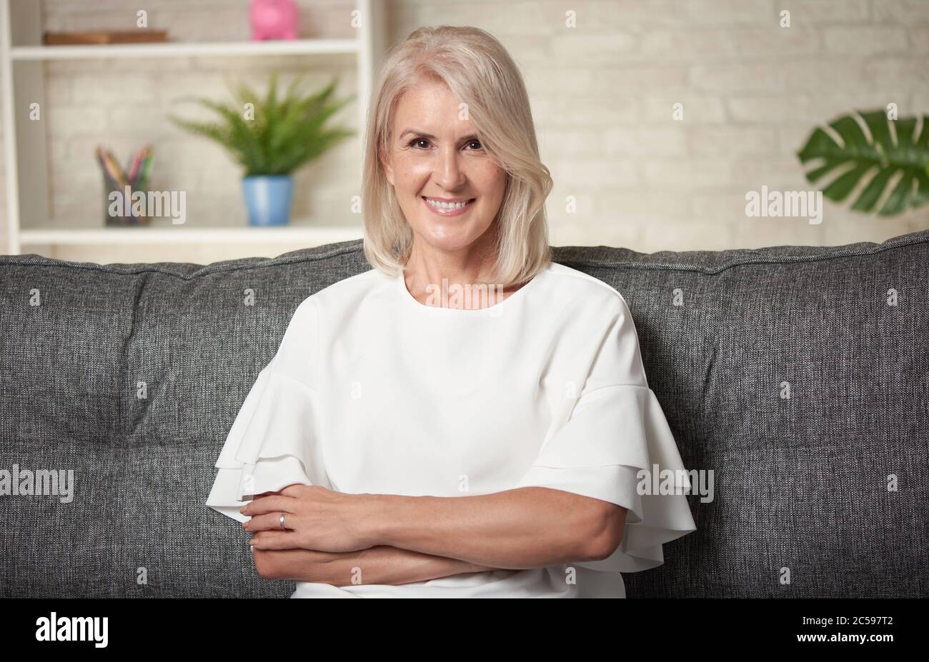 Slim attractive senior woman hi-res stock photography and images - Alamy