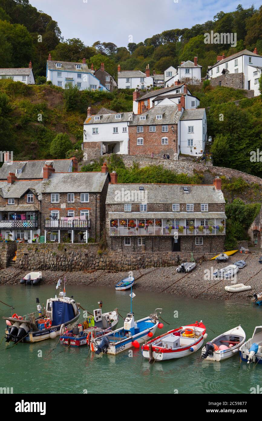 Clovelly village on the North Devon coast, England, August. Stock Photo