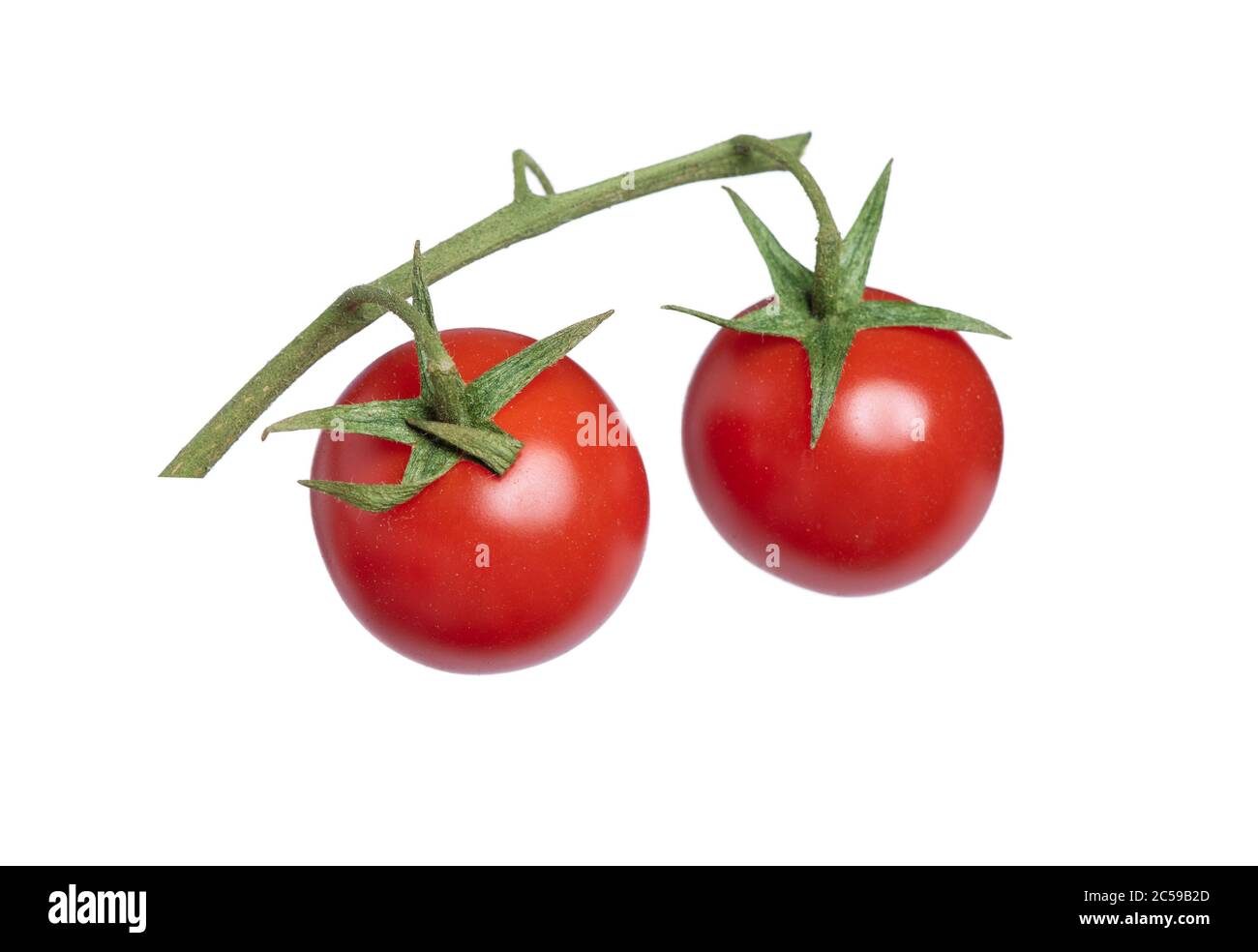 cherry tomatoes isolated on a white background Stock Photo - Alamy