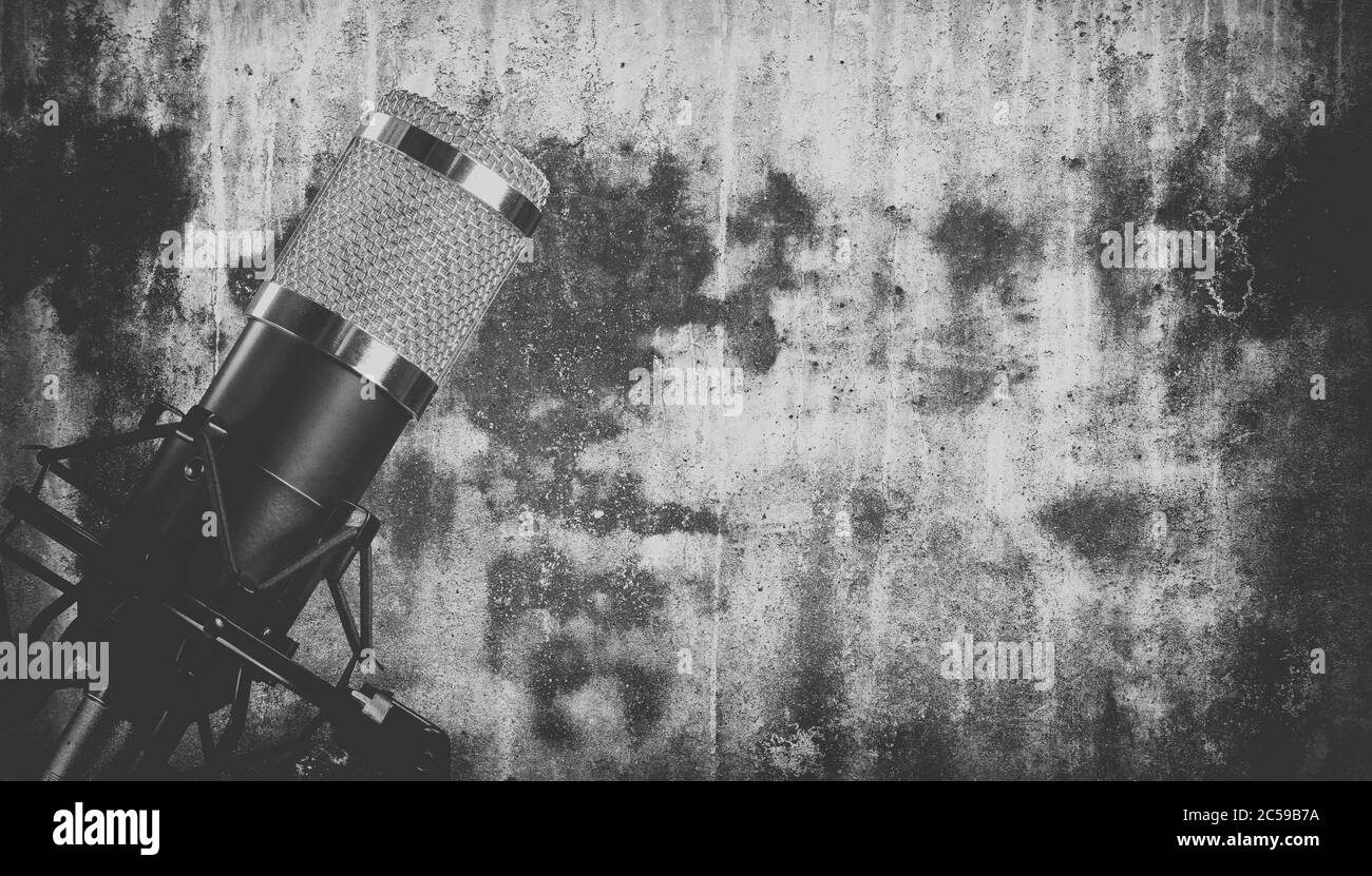 Microphone image Black and White Stock Photos & Images - Alamy