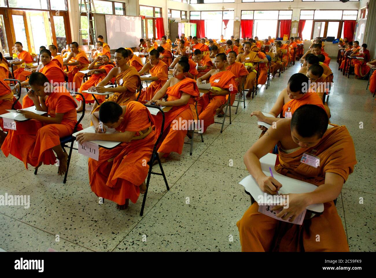 Thailand, Bangkok, Buddhist monk training school Stock Photo - Alamy