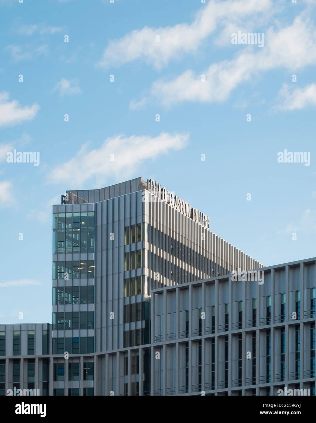 Roofscape. City of Glasgow College City Campus, Glasgow, United Kingdom. Architect Reiach and