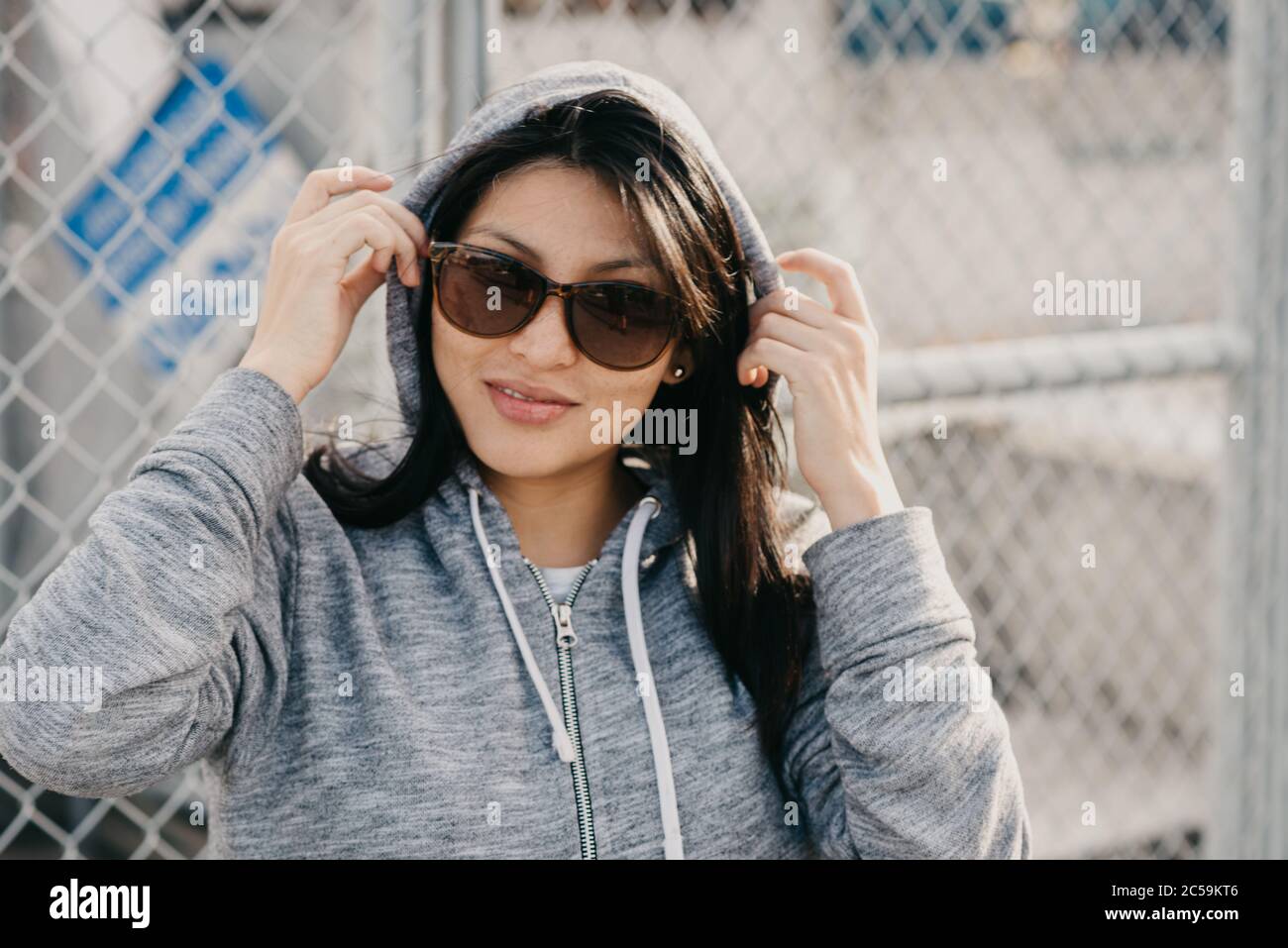 Beautiful latina woman wearing hi-res stock photography and images - Alamy