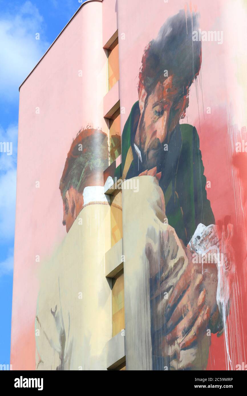 France, Paris, Boulevard Vincent Auriol, artistic route Street art 13,  mural of the Irish artist Conor Harrington Stock Photo - Alamy