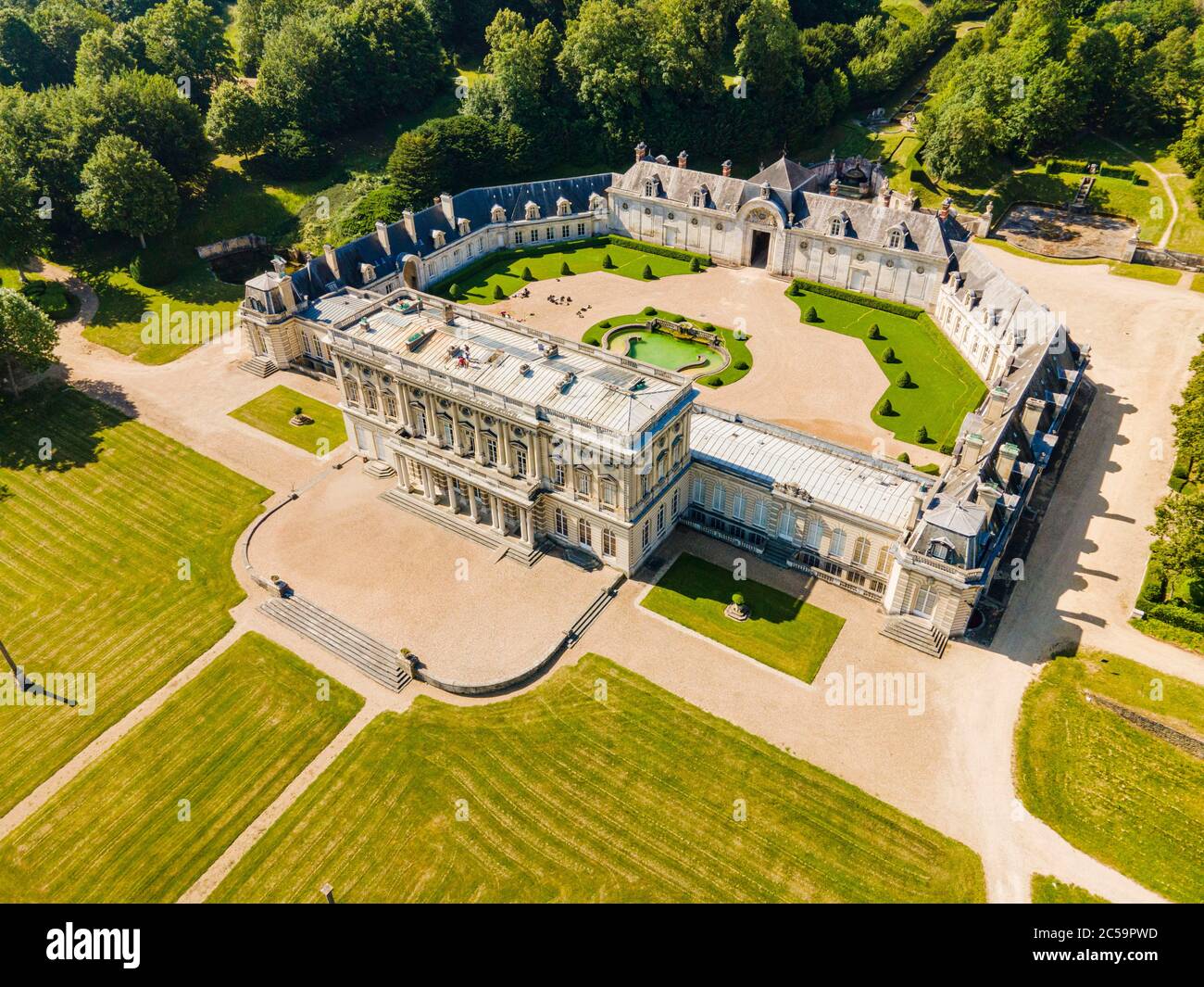 France, Eure, Vernon, Chateau de Bizy (aerial view Stock Photo - Alamy