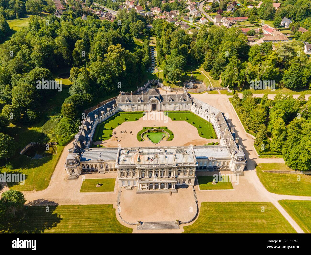 France, Eure, Vernon, Chateau de Bizy (aerial view Stock Photo - Alamy