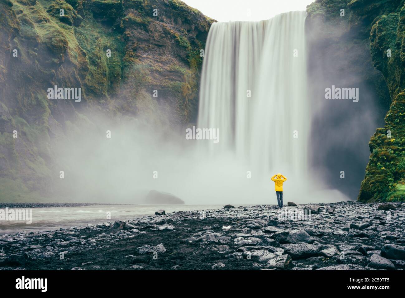 Rain coat waterfall hi-res stock photography and images - Alamy