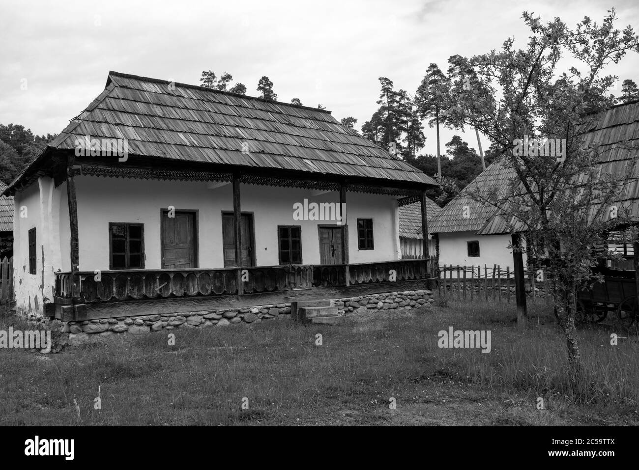 Old traditional rural farm Black and White Stock Photos & Images - Alamy