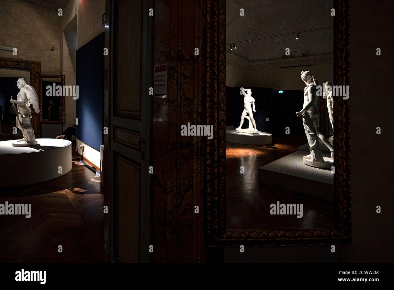 Italy Lazio Statues by Antonio Canova, in the exhibition at Palazzo Braschi in Rome Stock Photo