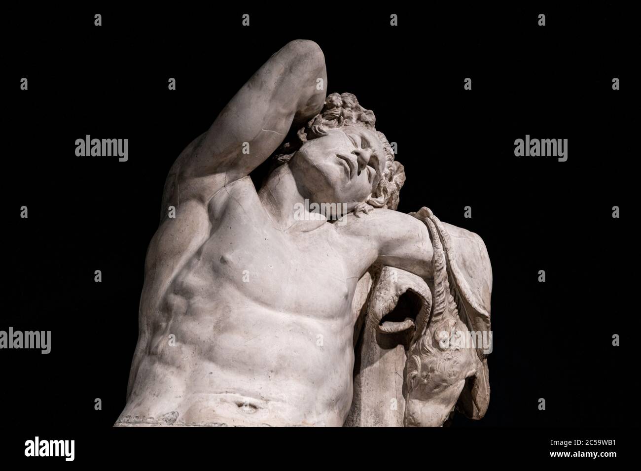 Detail of Sleeping Satyr 'Barberini Faun', by Antonio Canova Stock Photo