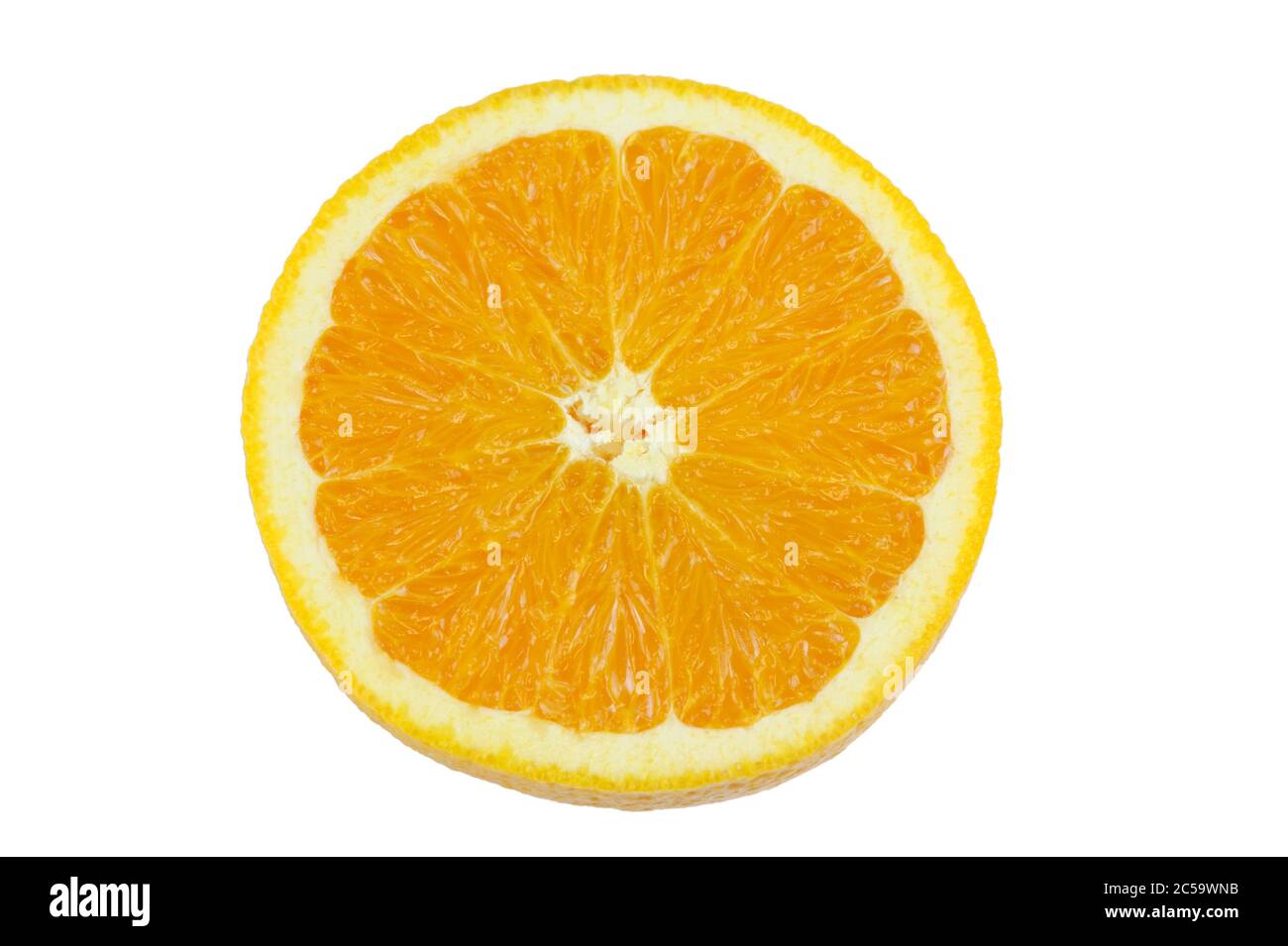 slice of fresh orange isolated on white background Stock Photo - Alamy