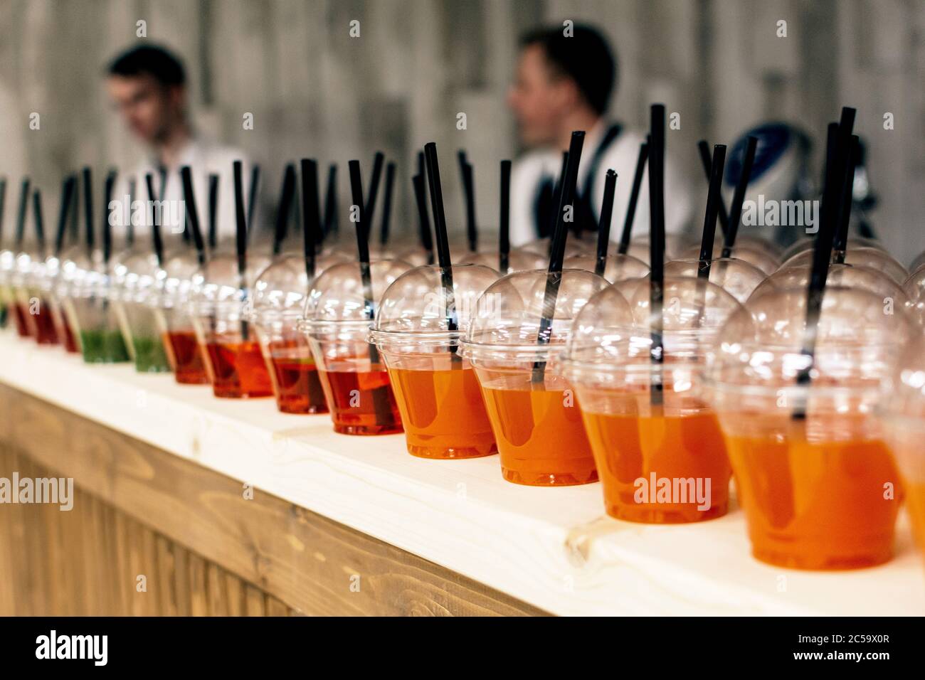 Bar Orange Lime Orange Juice Stock Photo