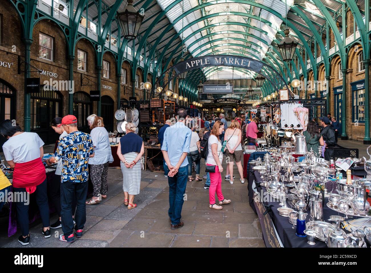 The Apple Market selling antiques inside the famous Covet Garden Market