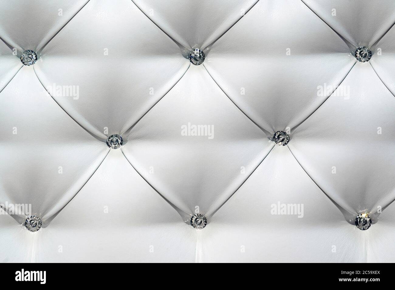 Textured white leather sofa cover with diamonds Stock Photo Alamy