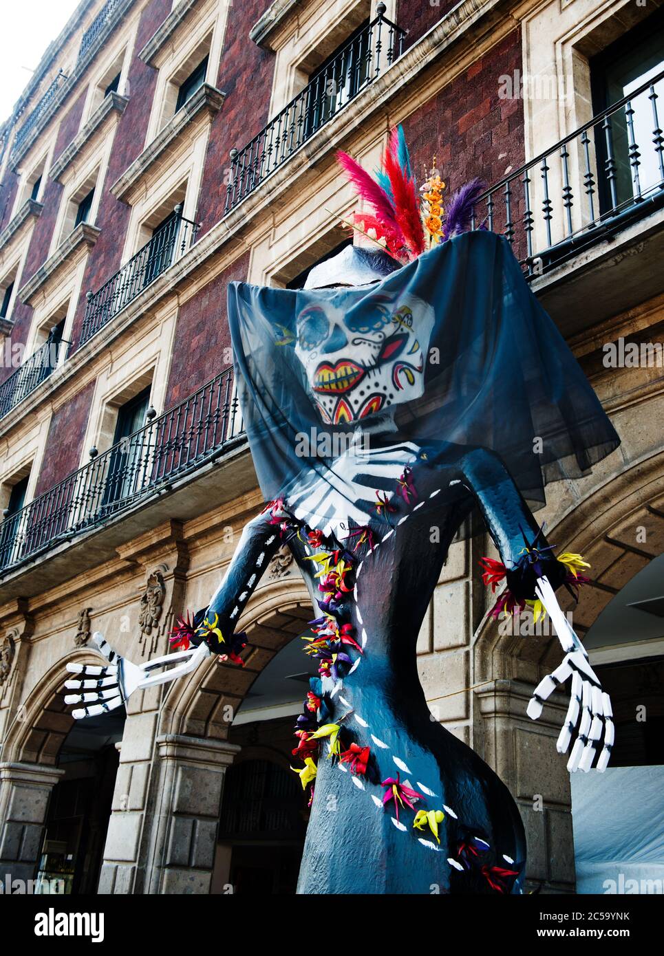 Day of the dead sculpture, Mexico city, Mexico Stock Photo
