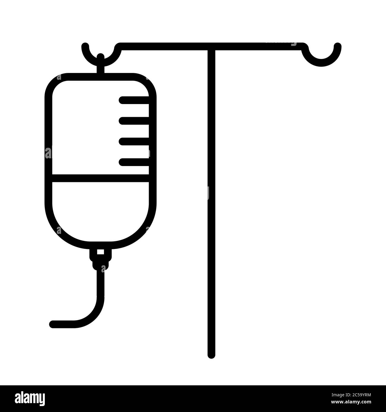 IV Stand vector icon. Medicine and healthcare, medical support sign ...