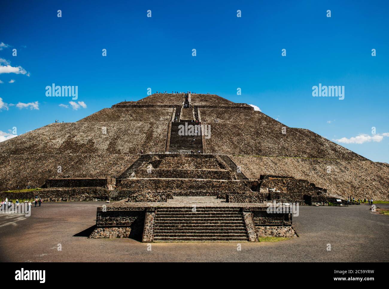 Pyramid of the Sun, Teotihuacan, Mexico Stock Photo