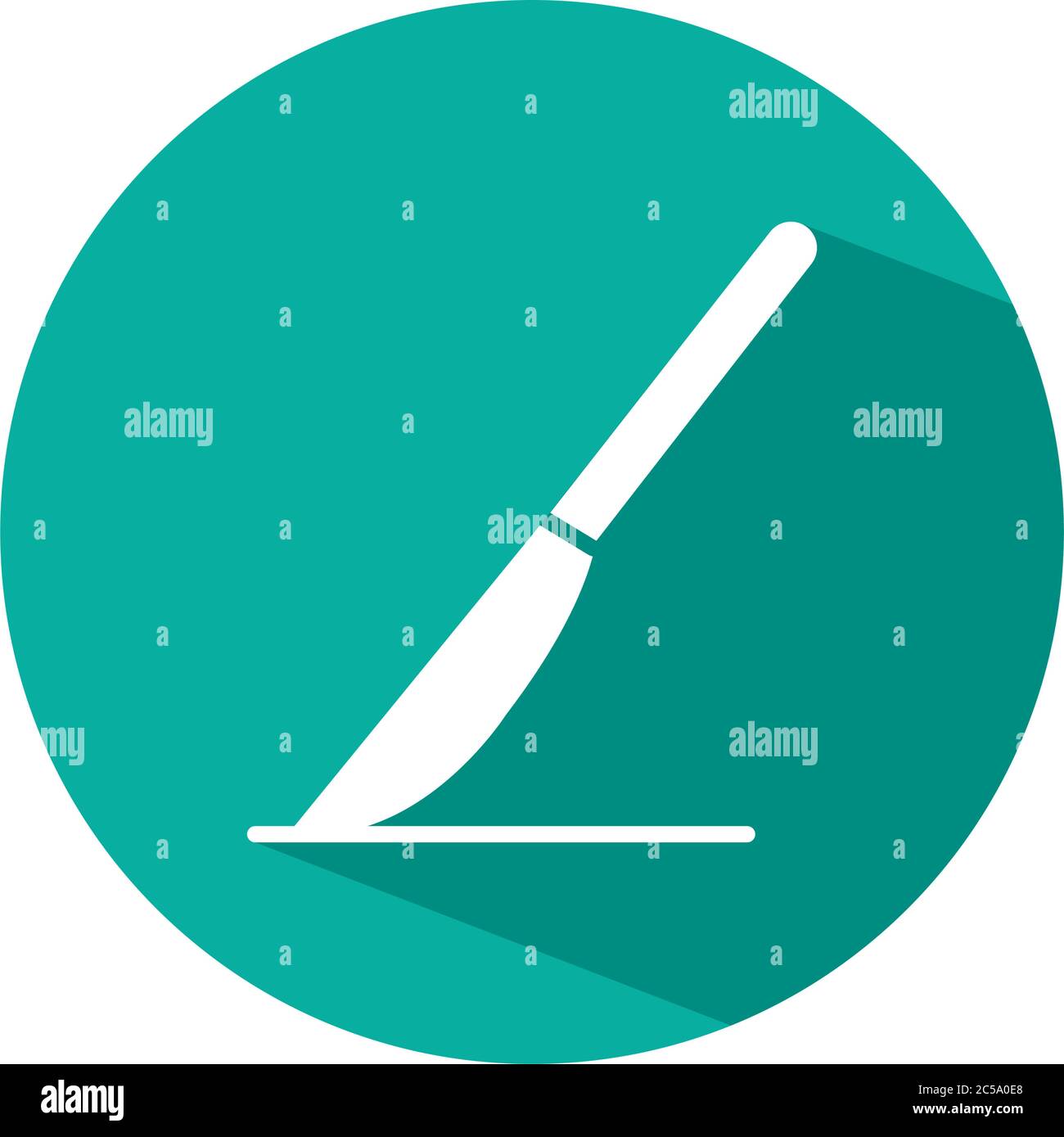 scapel icon over white background, block style, vector illustration ...