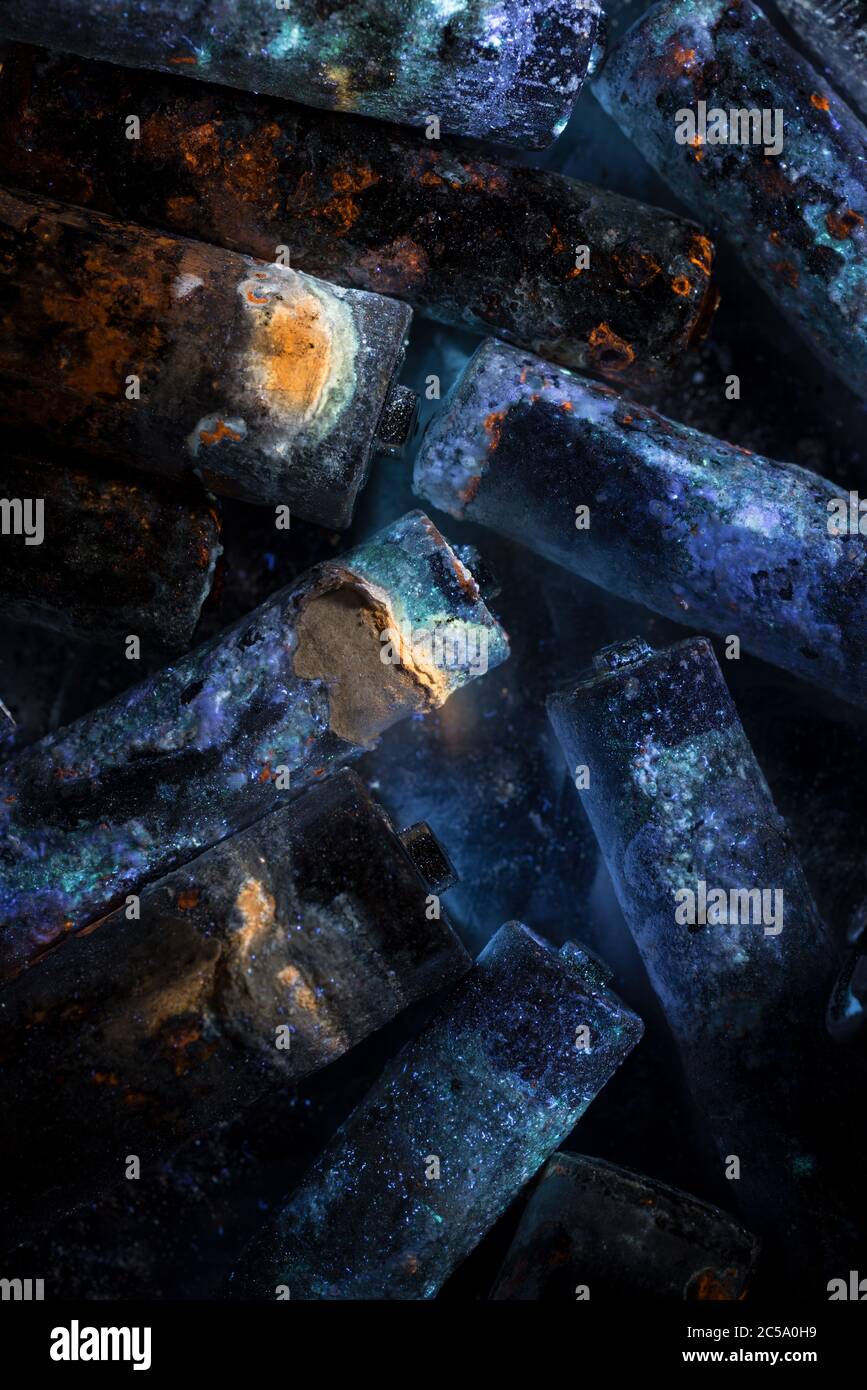 Electrolytic action on batteries from leaking deposits of aluminium and