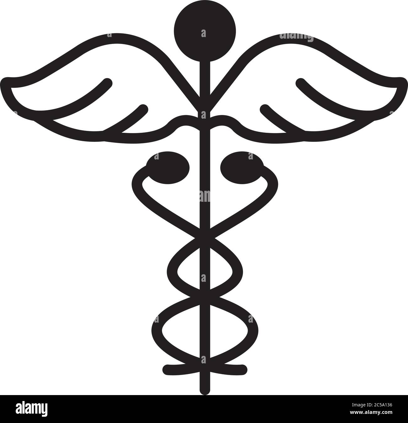 medicine symbol icon over white background, line style, vector illustration Stock Vector Image