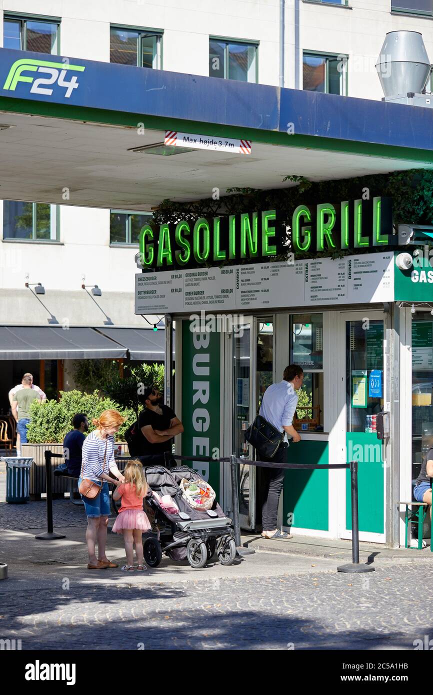 Gasoline Grill, organic burgers, Niels Hemmingsens Gade, Copenhagen,  Denmark Stock Photo - Alamy