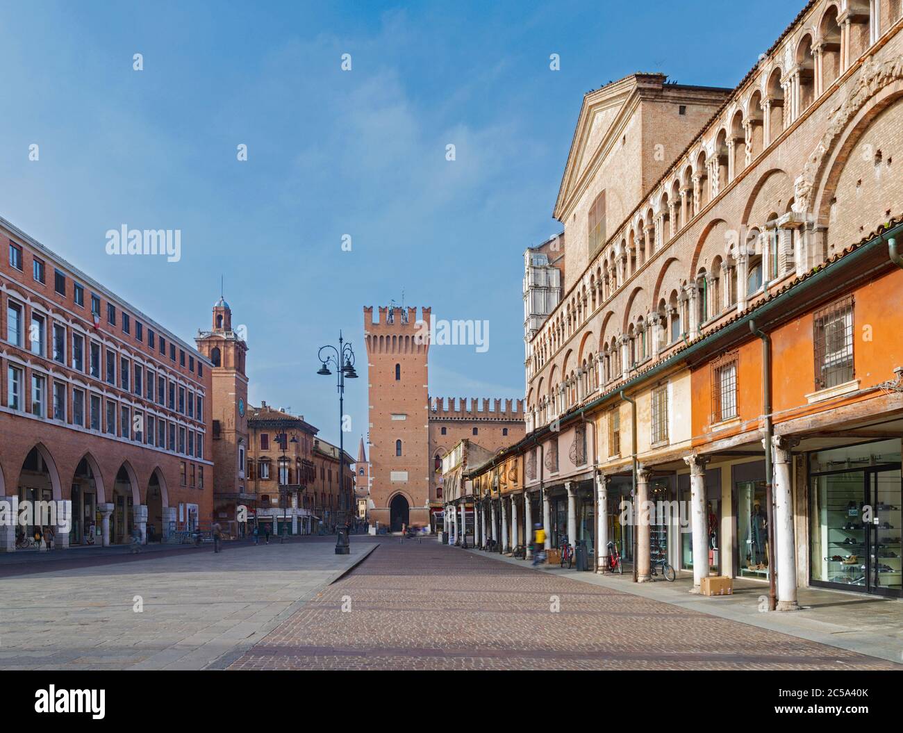Ferrara The square Piazza Trento Trieste Stock Photo Alamy